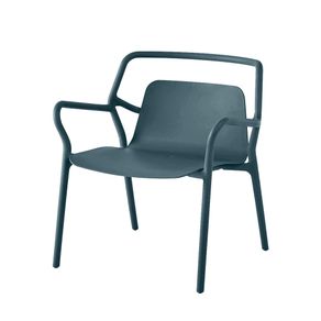 1 Poltrona Enjoy Rivatti 53 cm -Largura- em Polipropileno -PP- Azul Aura com Protecao UV